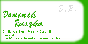 dominik ruszka business card